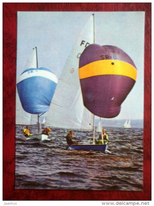 International Flying Dutchman class - sailing boat - 1980 - Estonia USSR - unused - JH Postcards