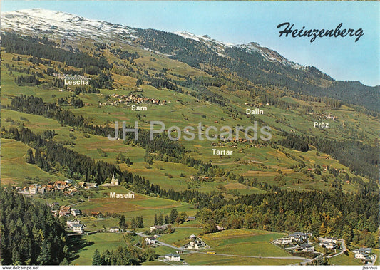 Heinzenberg - Lescha - Sarn - Masein - Tartar - Dalin - Praz - Switzerland - unused - JH Postcards