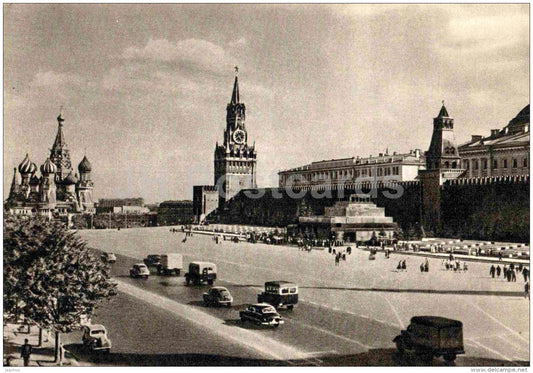 Red Square - Lenin Mausoleum - Moscow - 1957 - Russia USSR - unused - JH Postcards