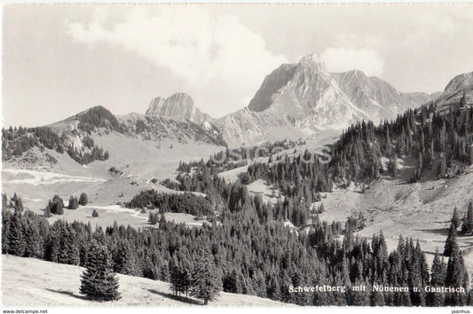 Schwefelberg mit Nunenen u. Gantrisch - Switzerland - old postcard - unused - JH Postcards