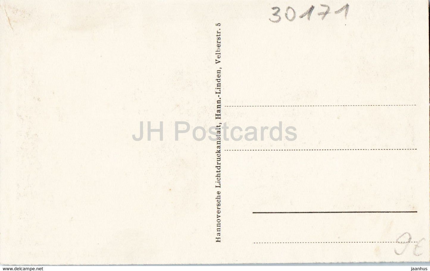 Hannover - Am Hohen Ufer - old postcard - Germany - unused