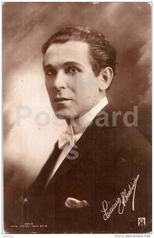 movie actor Luciano Albertini - Verlag Ross - film - 524/2 - Germany - old postcard - used - JH Postcards