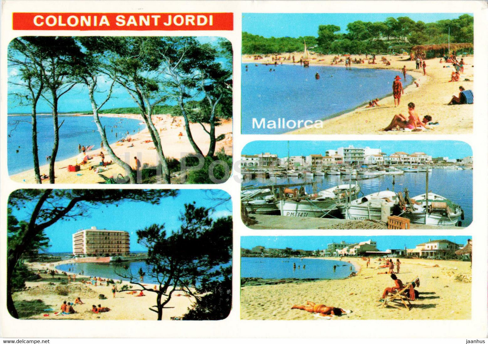 Colonia Sant Jordi - Mallorca - multiview - boat - 1978 - Spain - used - JH Postcards