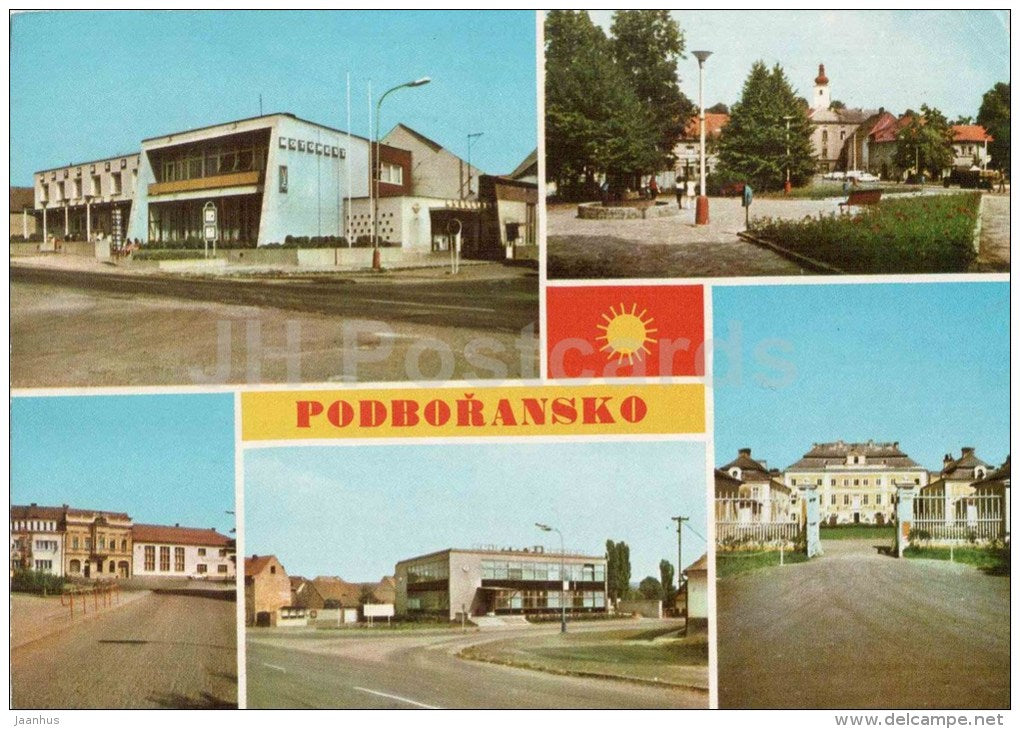 Podboransko - Kryry - Vroutek - Lubenec - Podborany - Krasny Dvur - Czechoslovakia - Czech - used - JH Postcards