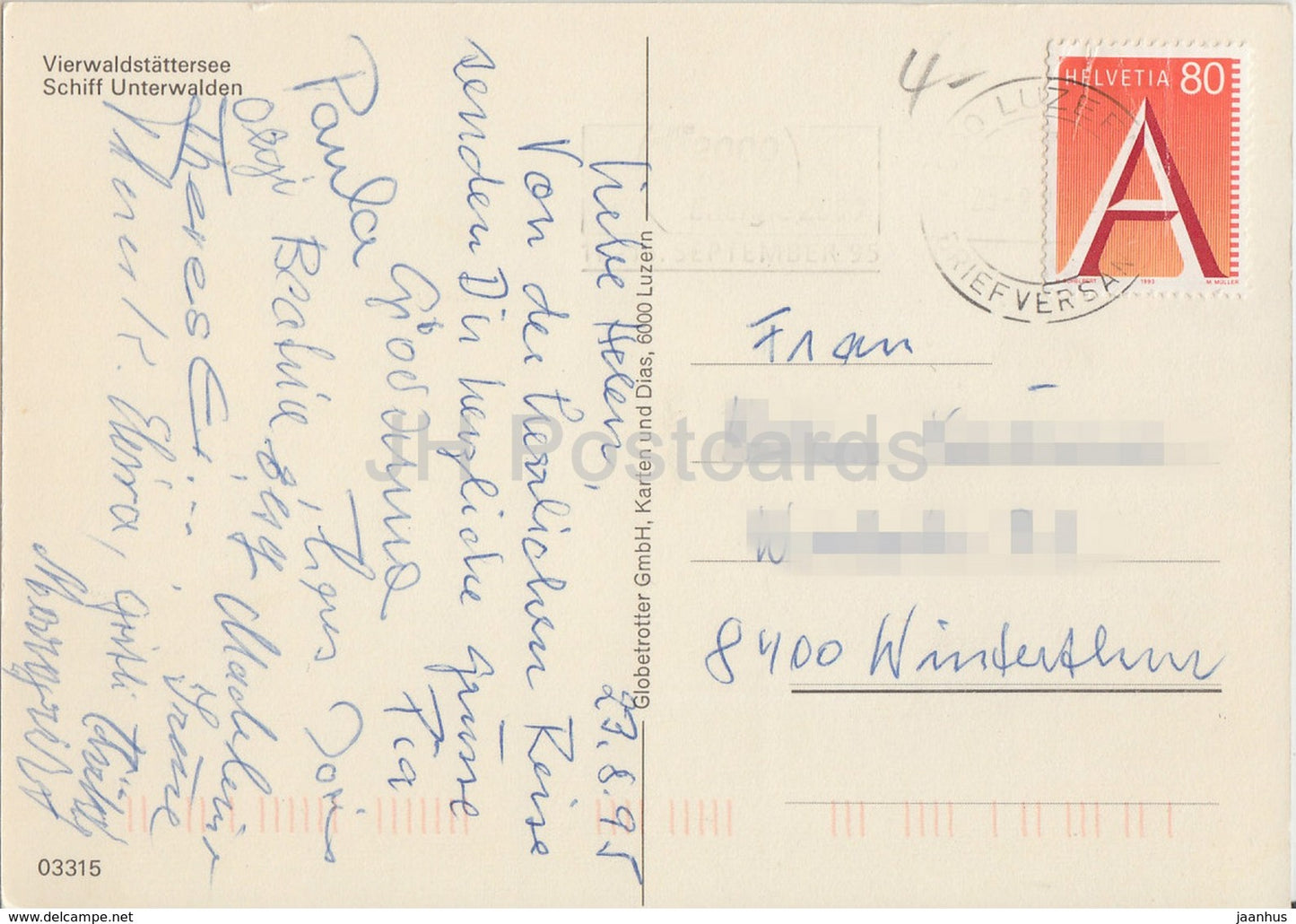 Vierwaldstattersee - Schiff Unterwalden - passenger ship - steamer - 1995 - Switzerland - used