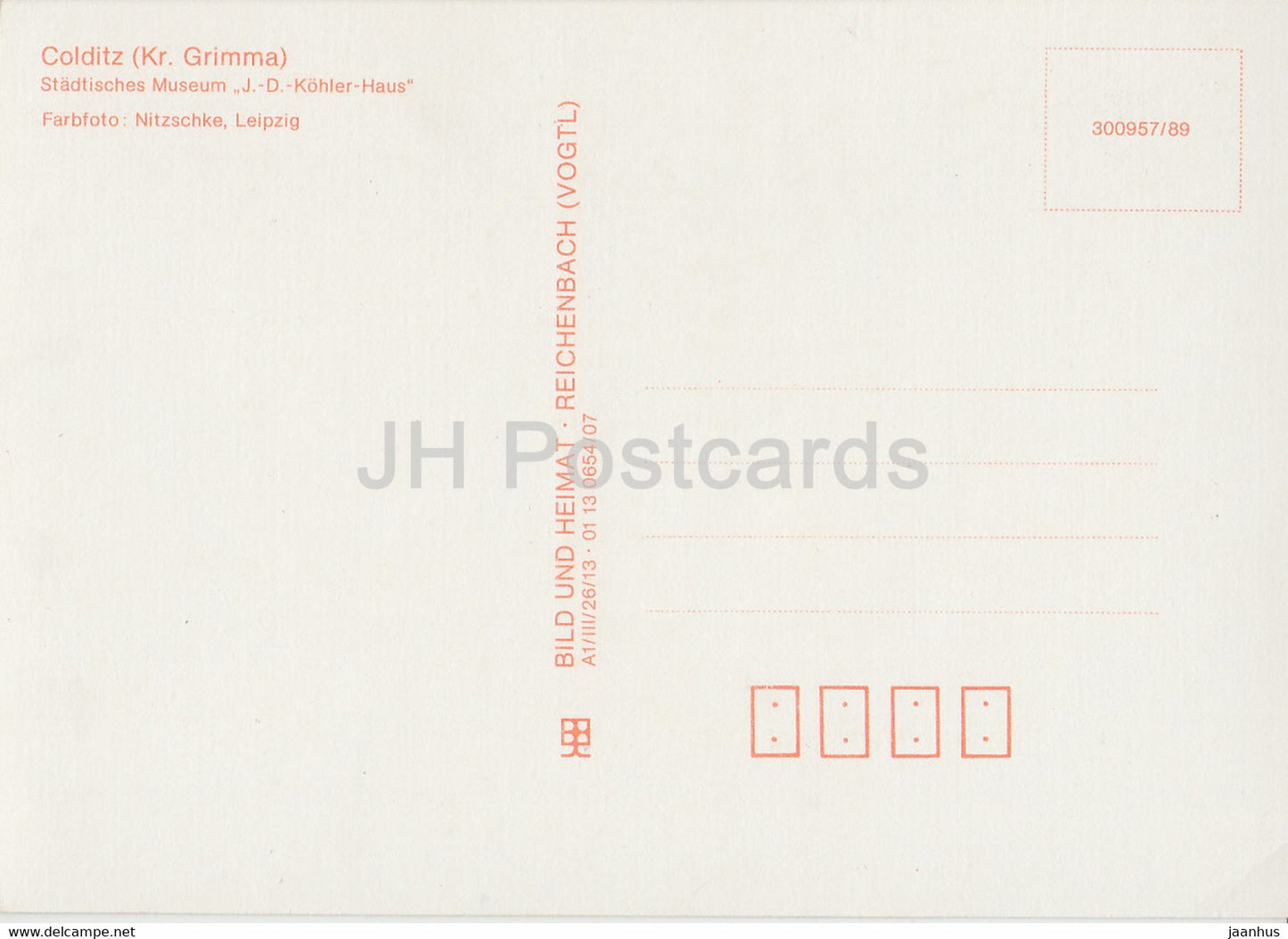 Colditz - Stadtisches Museum J D Kohler Haus - Germany DDR - used