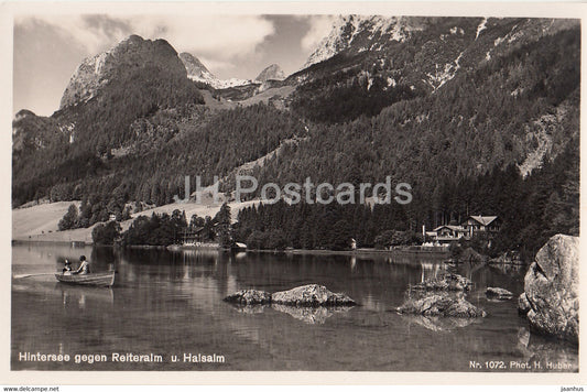 Hintersee gegen Reiteralm u Halsalm - Deutsche Heimatbilder - 1072 - old postcard - Germany - unused - JH Postcards