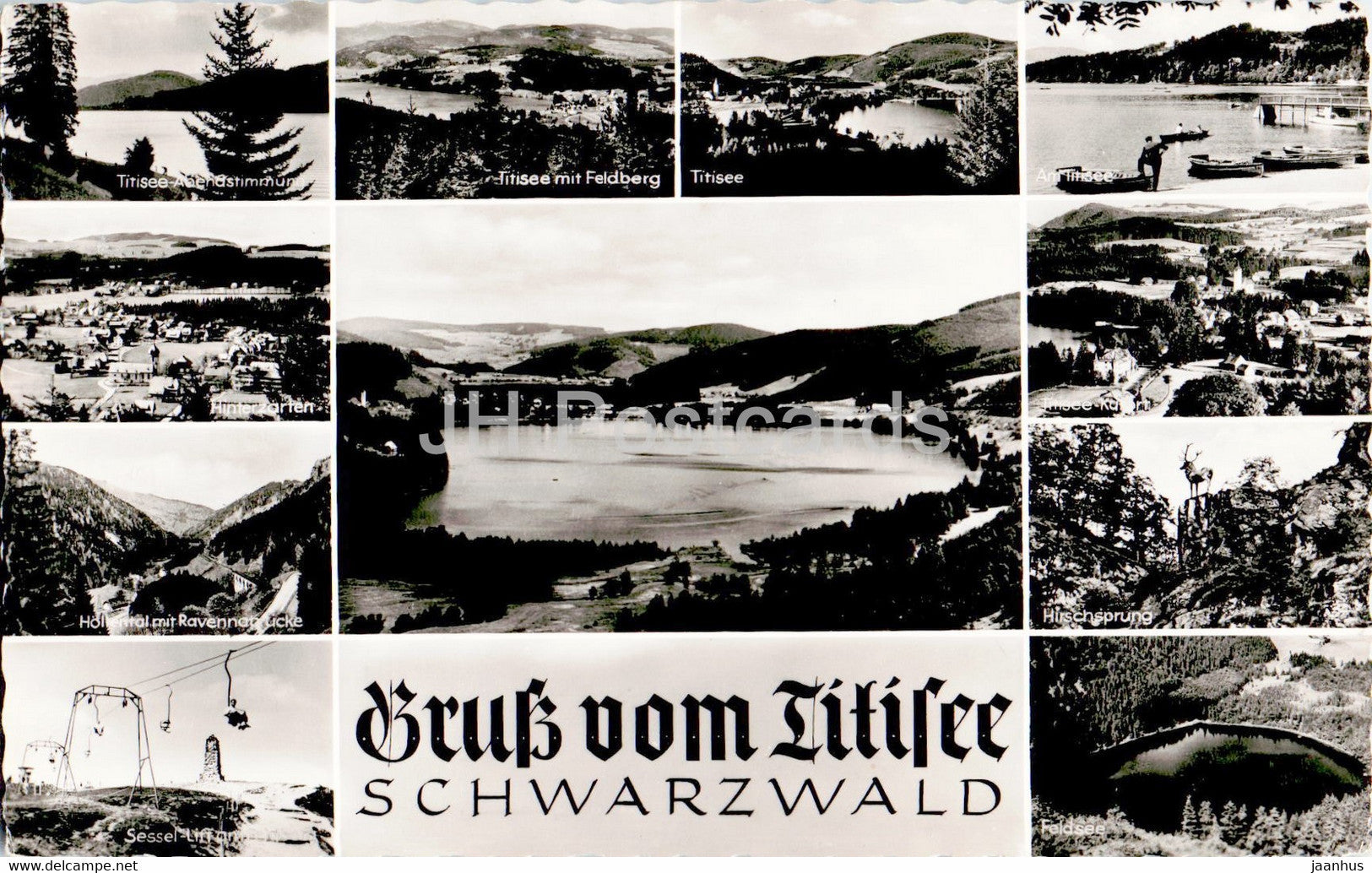 Gruss vom Titisee Schwarzwald - old postcard - Germany - unused - JH Postcards