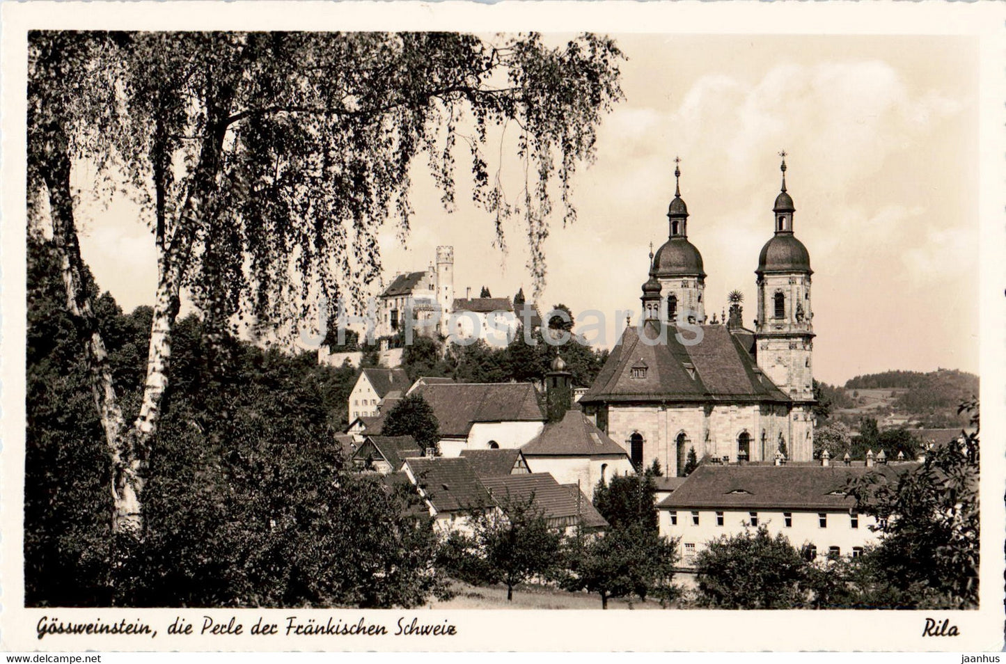 Gossweinstein - Die Perle der Frankischen Schweiz - Rila - old postcard - Germany - unused - JH Postcards