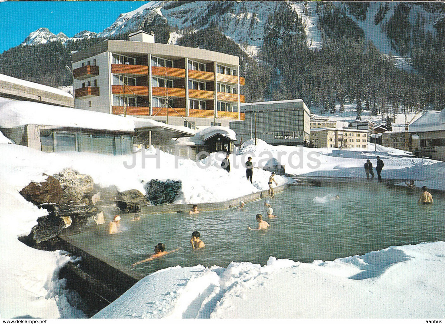 Leukerbad - Loeche les Bains 1401 m - Das Gehbad im Winter - pool - 50976 - 1969 - Switzerland - used - JH Postcards