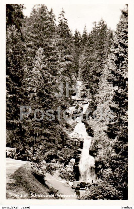 Triberg im Schwarzwald - Wasserfalle - Hotel uber'm Wasserfall - old postcard - Germany - unused - JH Postcards