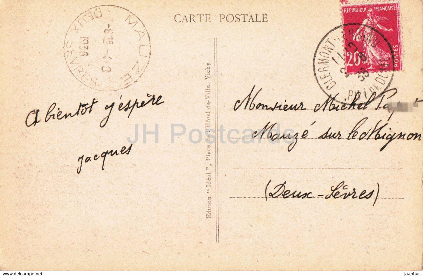 Environs du Mont Dore - Lac de Guery - 3131 - old postcard - 1936 - France - used