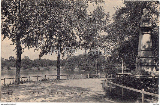 Bordeaux - Le Parc Bordelais - 45 - 1911 - old postcard - France - used - JH Postcards