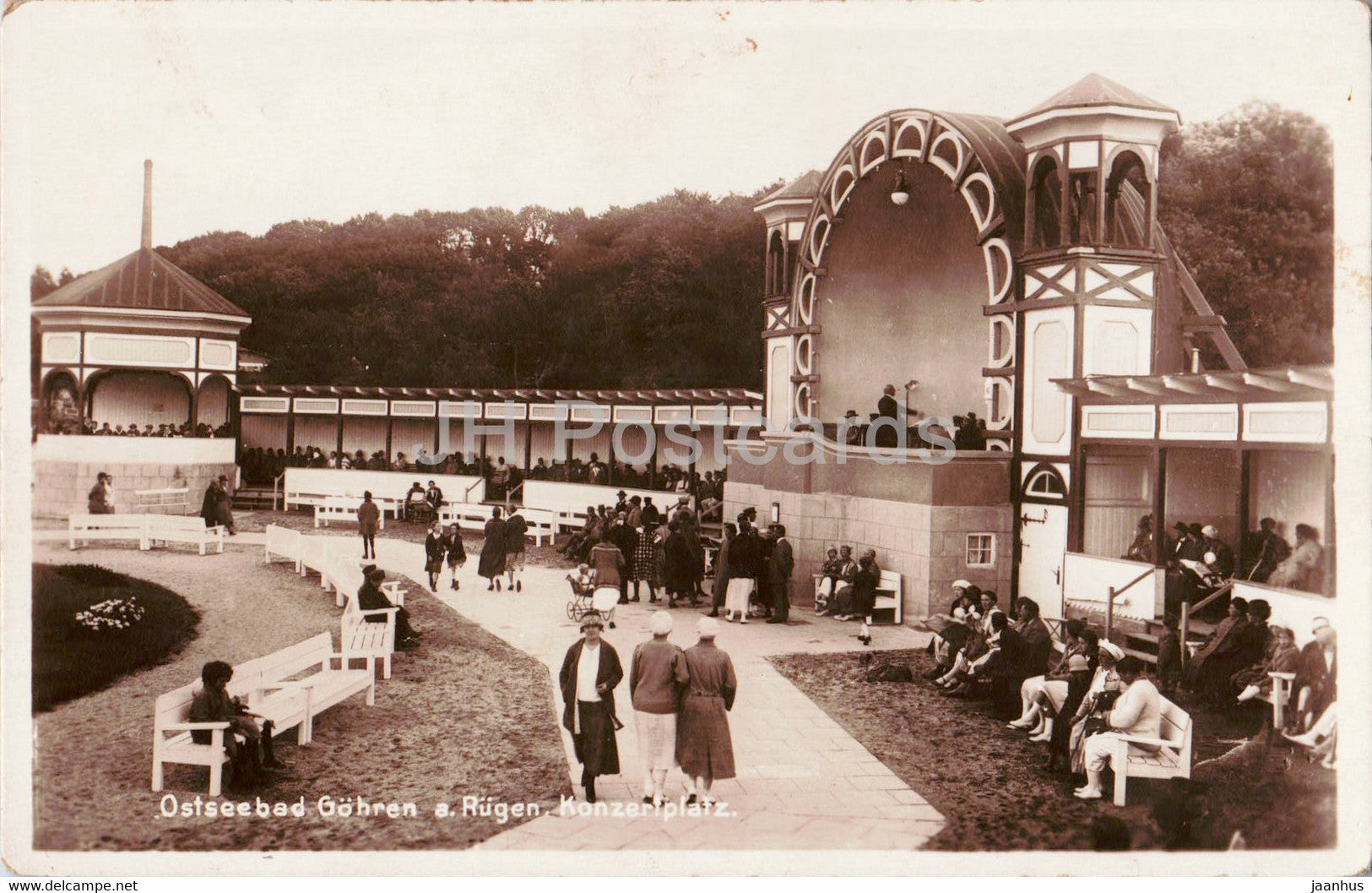 Ostseebad Gohren a Rugen - Konzertplatz - old postcard - Germany - unused - JH Postcards