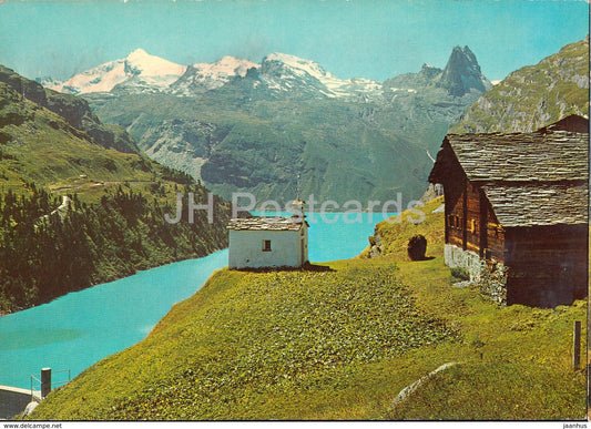Vals - Frunt mit Zervreilastausee und Zervreilahorn - 1972 - Switzerland - used - JH Postcards