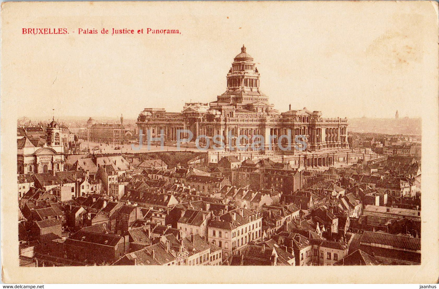 Bruxelles - Brussels - Palais de Justice et Panorama - old postcard - Belgium - unused - JH Postcards