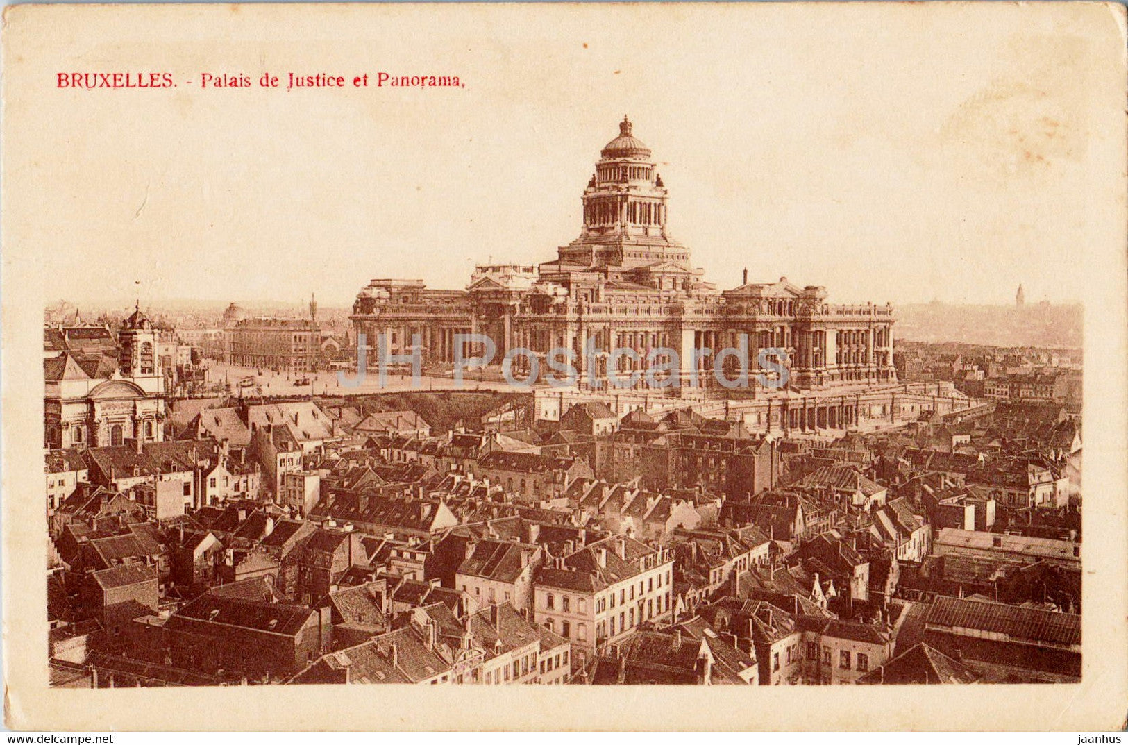 Bruxelles - Brussels - Palais de Justice et Panorama - old postcard - Belgium - unused - JH Postcards