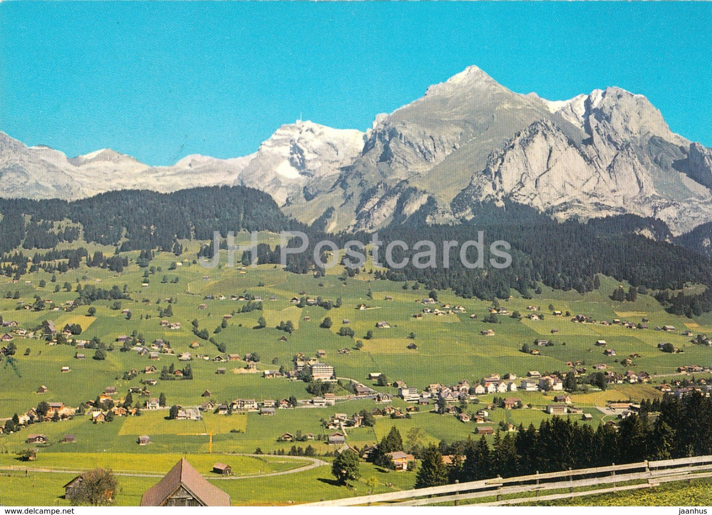 Wildhaus - Lisighaus mit Santis und Schafberg - 538 - 1986 - Switzerland - used - JH Postcards