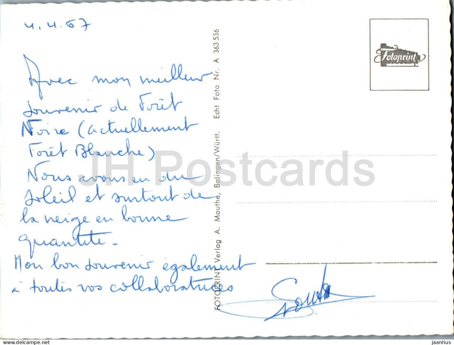 Wintersportplatz Todtnauberg - Schwarzwald - Skilift - 10221 m - 1967 - Deutschland - gebraucht 