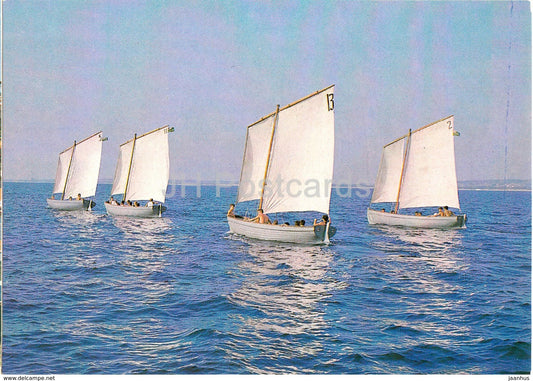 Anapa - Anapa bay - sailing boats - 1980 - Russia USSR - unused - JH Postcards