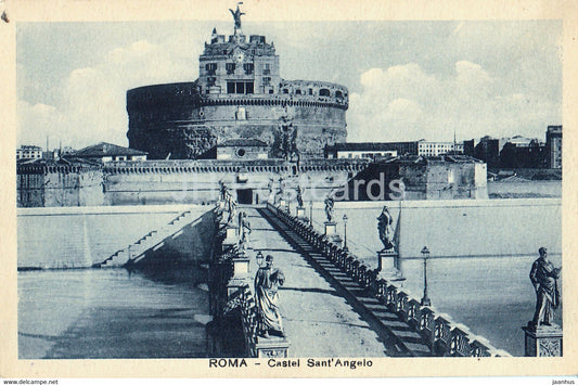 Roma - Rome - Castel Sant Angelo - 12478 - old postcard - Italy - unused - JH Postcards