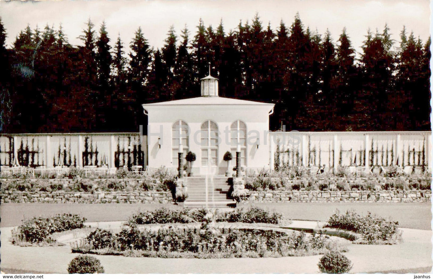 Villingen im Schwarzwald - Kneippbad im Kurpark - old postcard - 1957 - Germany - used - JH Postcards