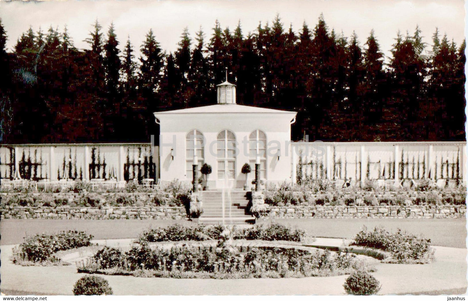 Villingen im Schwarzwald - Kneippbad im Kurpark - old postcard - 1957 - Germany - used - JH Postcards