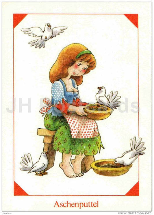 Aschenputtel - illustration by K. Arnold - Cinderella - Märchen - Fairy Tale - Germany - unused - JH Postcards