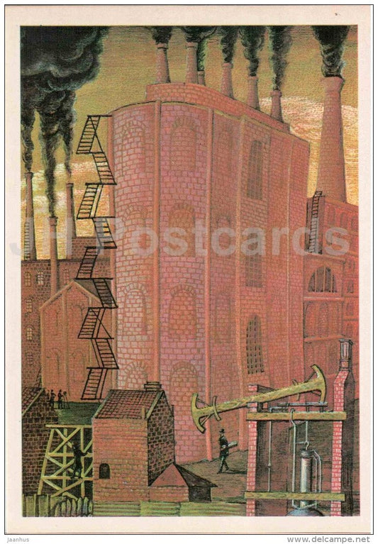 The Begum's Fortune - factory - Books of Jules Verne - 1980 - Russia USSR - unused - JH Postcards