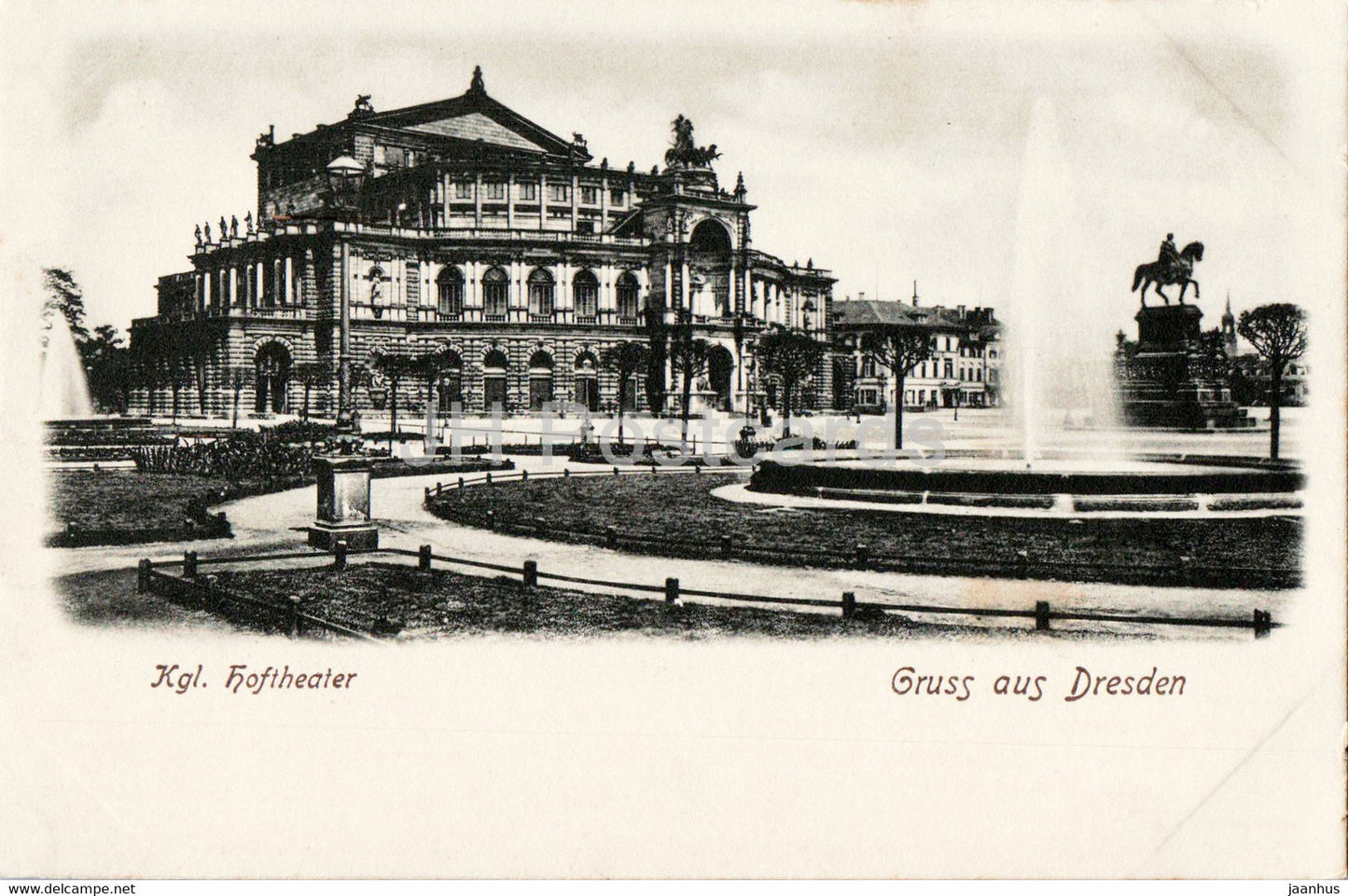 Gruss aus Dresden - Kgl Hoftheater - theatre - old postcard - Germany - unused - JH Postcards