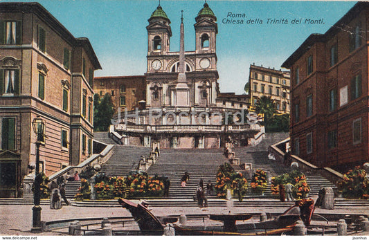 Roma - Rome - Chiesa della Trinita dei Monti - 19 - old postcard - Italy - unused - JH Postcards