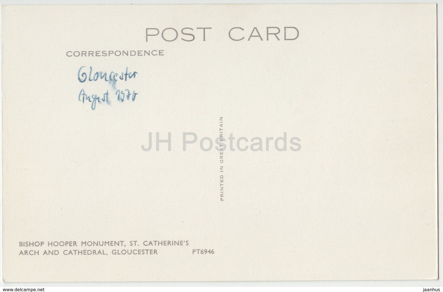 Gloucester - Bishop Hooper Monument - cathédrale - PT6946 - 1970 - Royaume-Uni - Angleterre - utilisé