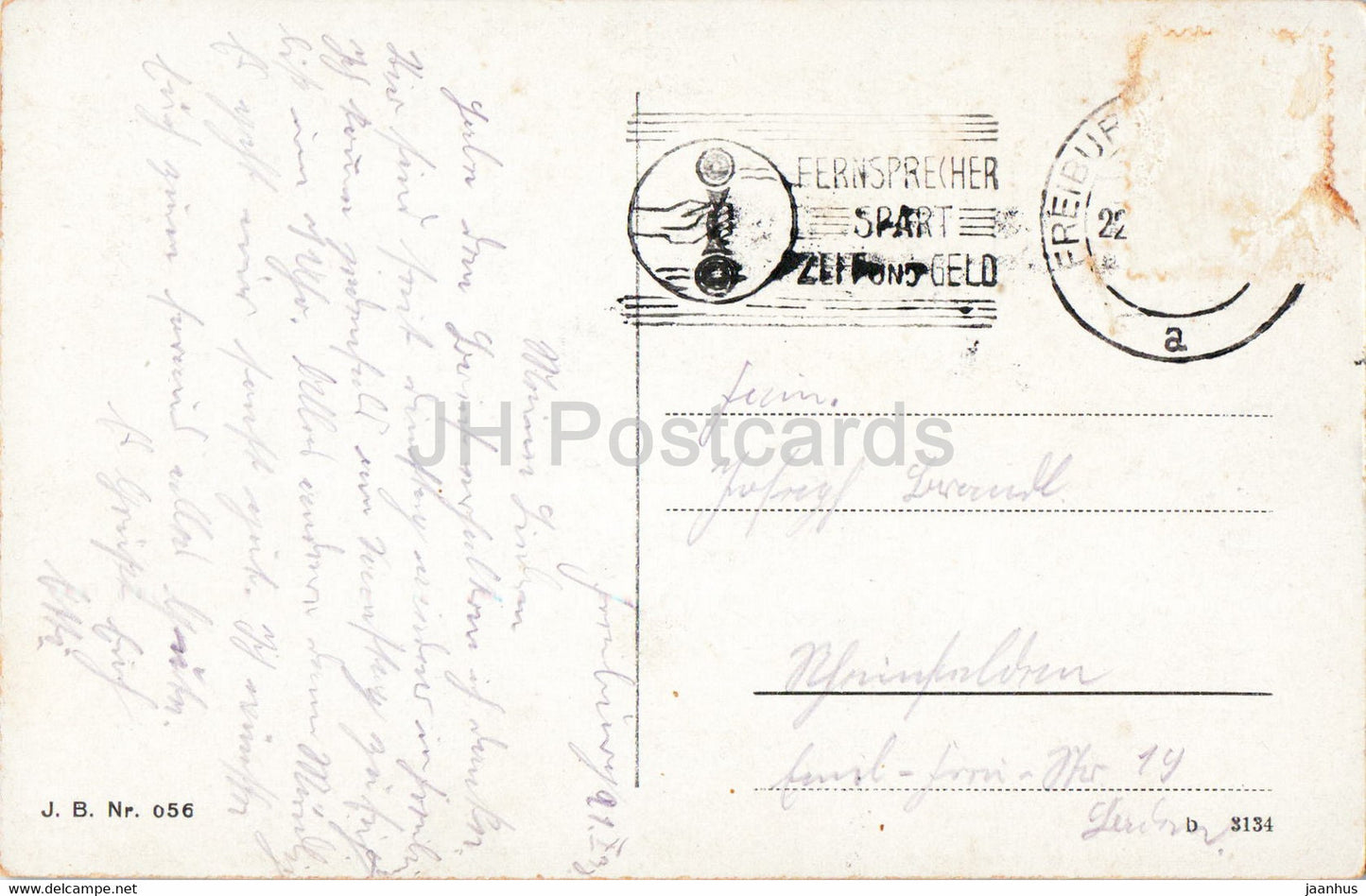 Freiburg i Br - Munster u Schlossberg - cathedral - old postcard - Germany - used