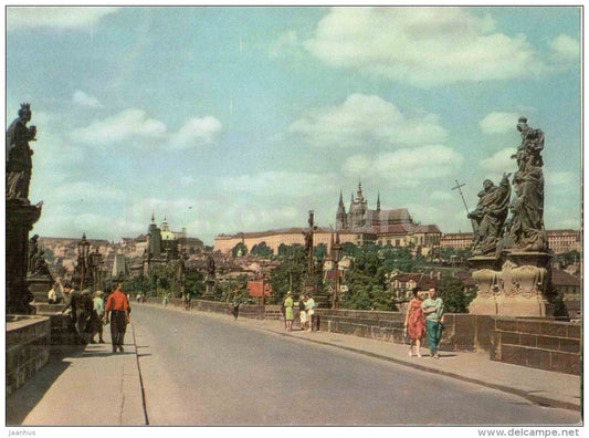 Charles Bridge - Praha - Prague - Czechoslovakia - Czech - 1965 - unused - JH Postcards