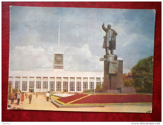 monument to Lenin - Finland Railway Terminal - Leningrad - St. Petersburg - 1962 - Russia USSR - unused - JH Postcards