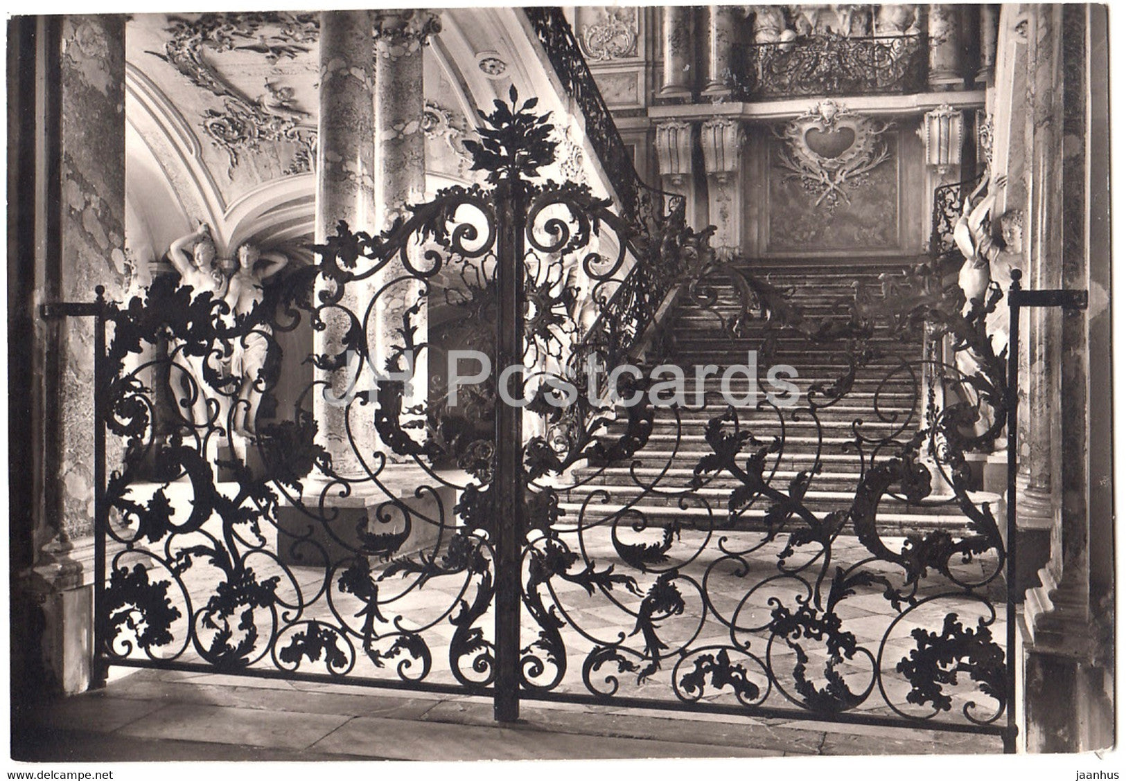 Schloss - Bruhl - Schmiedeeisernes Gitter um 1743 zwischen Durchfahrt und Treppenhaus - castle - Germany - unused - JH Postcards