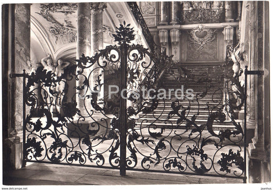 Schloss - Bruhl - Schmiedeeisernes Gitter um 1743 zwischen Durchfahrt und Treppenhaus - castle - Germany - unused - JH Postcards