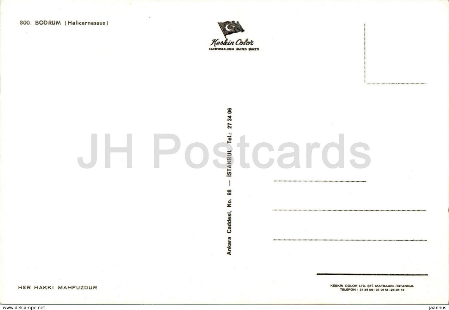 Bodrum - Halicarnassus - 800 - Turquie - inutilisé