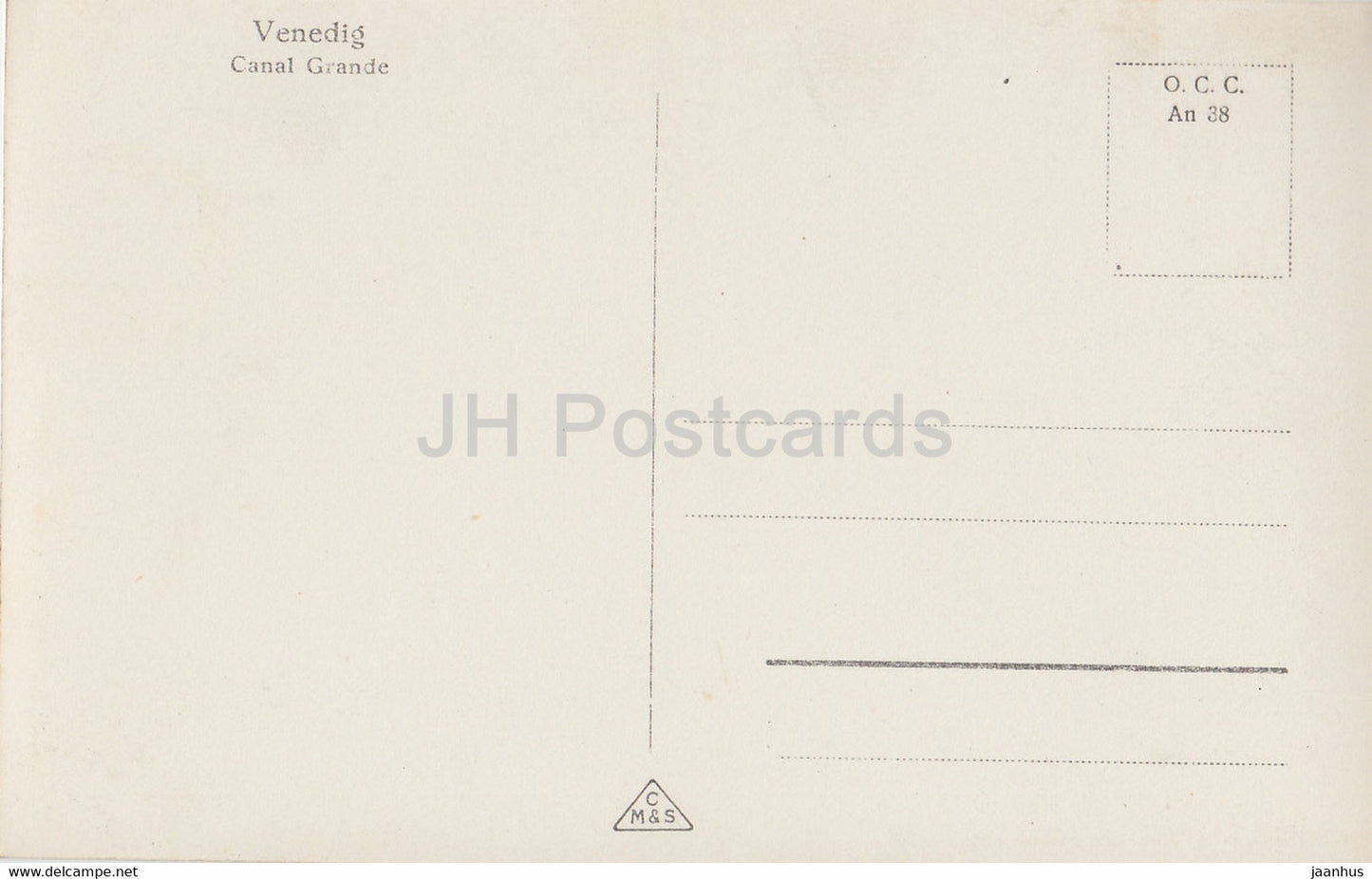 Venezia - Vendig - Venice - Canal Grande - 644 - old postcard - Italy - unused