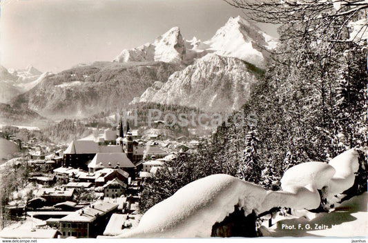 Berchtesgaden mit Watzmann - old postcard - 1955 - Germany - used - JH Postcards