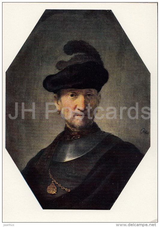 painting by Rembrandt - Old Warrior , 1629-30 - man - Dutch art - 1967 - Russia USSR - unused - JH Postcards