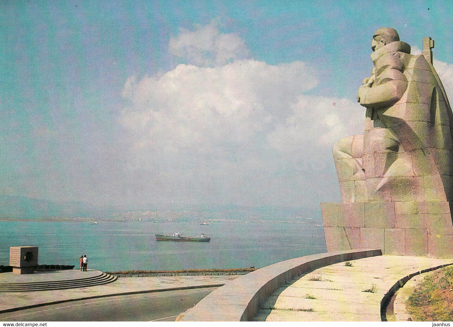 Novorossiysk - monument in memory of the sunken ships of the Black Sea Fleet in 1918 - 1983 - Russia USSR - unused - JH Postcards