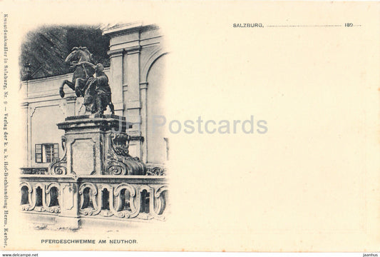 Salzburg - Pferdeschwemme am Neuthor - old postcard - Austria - unused - JH Postcards