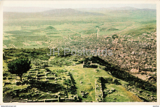 A view from the Acropolis - Bergama - ancient world - old postcard - Turkey - unused - JH Postcards