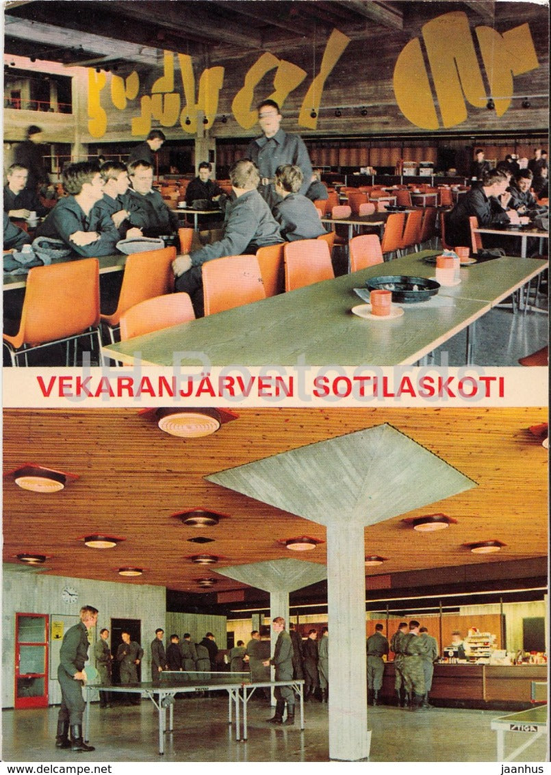 Vekaranjärven Sotilaskoti - Soldiers - canteen - playing room - table tennis - 15 - Finland- unused - JH Postcards
