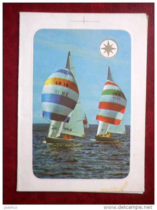 sailing boats - 1979 - Estonia USSR - unused - JH Postcards