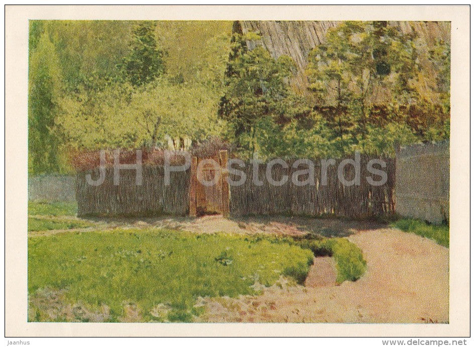 painting by I. Levitan - First Green . May , 1888 - Russian art - 1954 - Russia USSR - unused - JH Postcards