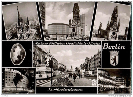 Berlin - Kaiser Wilhelm Gedächtnis-Kirche - Kurfüratendamm - Germany - ungelaufen - JH Postcards