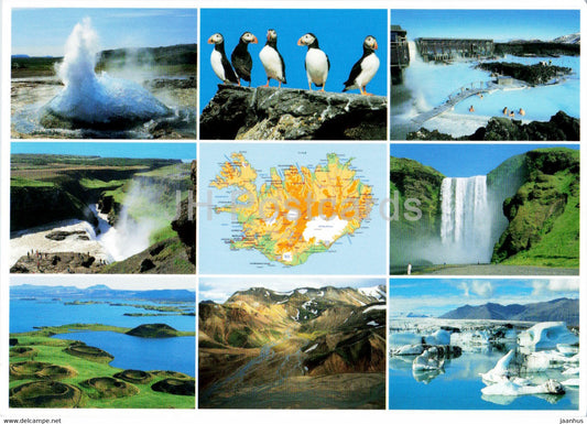 Multiview - Iceland - unused - JH Postcards