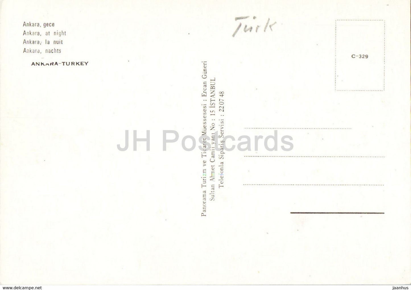 Ankara at Night - Turkey - unused